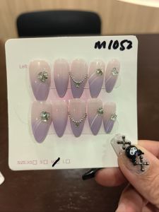 (FREE TOOLKIT) 10 PCS PRESS ON NAILS. HANDMADE NAILS SIZE M