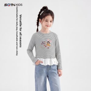 SQTN.KIDS | New Autumn Spring Long Sleeve Striped T-Shirt