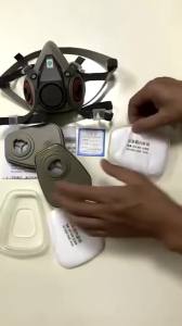 New 8-In-1 6200 Dust Gas Mask With Safety Goggles Half Face Gas Respirator For Painting Spraying Polishing Work Safety