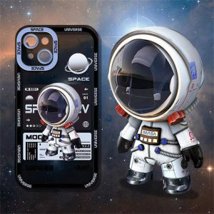 Fashion Purple Interstellar Astronaut Pattern Case for IPhone 11 12 13 14 15 Pro Max XR XS MAX for IPhone 7 8 Plus Creative Cartoon Case