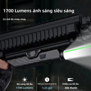 Đèn Pin Chiến Thuật Đa Chức Năng 1700LM Trắng/Xanh Lá Cây 2 Trong 1 Có Nam Châm Sạc Lại Được Dùng Cho Săn Bắn & Phòng Vệ Của Richfire