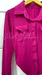 Blouse Longsleeve Pocket Rib / Atasan Wanita Lengan Panjang Knit / Blouse kerah lancip long sleeve 5125