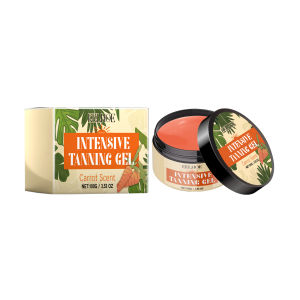 Eelhoe Carrot Intensive Tanning Gel Effective Shine Brown Tanning Cream Accelerator Bronzing Solarium Sunbeds Summer Long Lasting Repair Moisturizing Face Body Self Tanner Cream Wheat Color Shine Brown Booster Skin Care