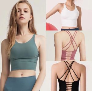 STOCK+COD Fitness underwear beautiful back wireless bra Yoga solid color shockproof sports underwear