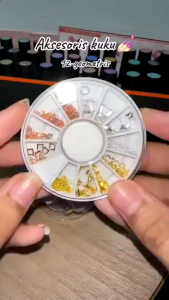 Nail Accesories Hiasan Kuku Gold Metal SIlver Rose Gold Nail Charm Nail Whell KU042