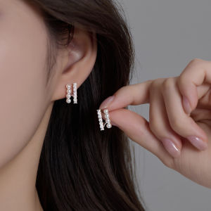 Pianist | Hypoallergenic Pure Silver Zircon Pearl Earrings