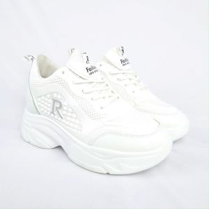 Zatanna Rachel Sepatu Sneakers Wanita Sepatu Putih Hak Tinggi Casual White Shoes Anti Slip Trendy Bahan Kulit Sintetis PU Ukuran 37 Sampai 40 - 1294