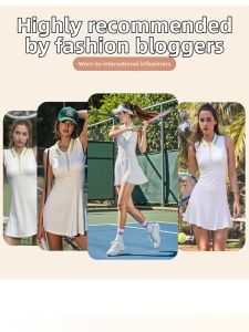 CJLINDF | Half Zip Polo Collar Tennis Dress