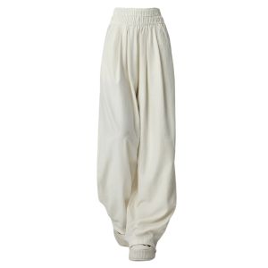 Miiow | High Waist Wide Leg Pants Womens Early Autumn Thin New Style Loose Drape Casual Slimming Trousers Cat Person Milk Oats Mountain