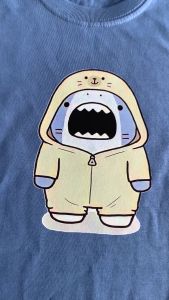 ATASAN KAOS KIDS ANAK CEWEK COWOK LAKI PEREMPUAN COTTON KATUN LENGAN PENDEK DISTRO SHARK CAT