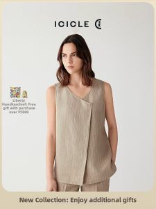 ICICLE | Fashion Show Look Linen Textured Striped Womens Top