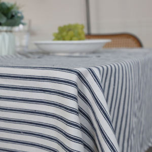 Japanese-Style Minimalist Modern Striped Table Cloth Coffee Table Yarn-Dyed Cloth Little Fresh Artsy Rectangular Table Cover Tablecloth