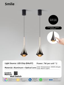 Smile | Adjustable Creative Luxury Bedside Pendant Light