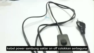 Kabel Power Buntung Sambung Saklar On Off Steker Tusuk