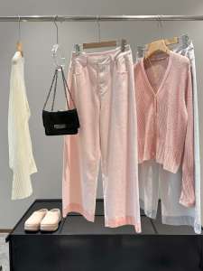 กางเกงยีนส์ทรงตรงผ้ายืดคอตตอนผสมลินินสีน้ำเงินสำหรับผู้หญิง กางเกงขายาวทรงหลวมสไตล์ย้อนยุค กางเกงยีนส์ทรงตรงผ้าฝ้ายผสมลินินสำหรับผู้หญิง