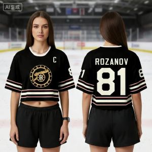2026 New Heated Rivalry Crop Top Football Jersey ROZANOV & HOLLANDER Football Jersey Womens Short Sleeve Men Motorcycle T-Shirt