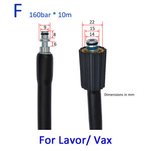 10m High Pressure Washer Hose Carwash Water Cleaning Hose Extension Hose Cord Pipe for Bort HAMMER Huter Bosch Daewoo Sterwins