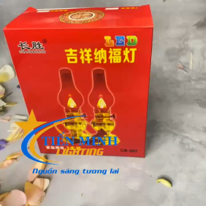 [GIÁ CẶP] Đèn Dầu Điện Tử Vình Cửu Màu Đỏ Hình Dáng Cổ Điển Sang Trọng Dùng 2 Viên Pin AAA