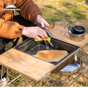 Campingmoon | CAMPINGMOON CK-26 IGT Chậu Rửa Đơn Dành Cho Cắm Trại Chậu Rửa Chén Và Trữ Nước Đa Chức Năng Bằng Thép Không Gỉ 304