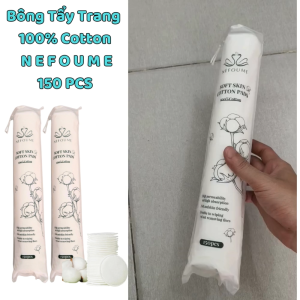 Bông Tẩy Trang 100% Cotton NEFOUME - 150 Miếng bông tẩy trang thiên nhiênThấm Hút Tốt An Toàn Cho Da chính hãng.