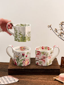 แก้วกาแฟเซรามิกสไตล์ย้อนยุคดีไซน์ดั้งเดิมของ TAO LI ที่สวยงามสำหรับคู่รักและเพื่อนสาว กล่องของขวัญวันเกิด