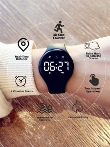 HRITO | Quiet Vibrating Alarm Silent E-Watch for Students