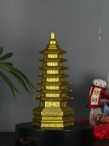 Mini Gold Cultural Tower Ceramic Decor 7 Layers