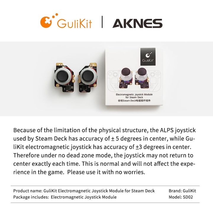 GuliKit Electromagnetic Joystick Module for Steam Deck OLED/Steam Deck ...