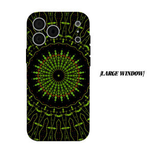 Green Mandala Phone Case for iPhone 18 17 16 15 14 13 12 11 Air Pro Max Plus Double-layer Cover