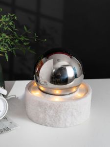 Modern Luxury Creative Fountain Water Flow Ornaments Office Living Room Desktop Rotation Wealth Generating Feng Shui Ball Decorative Pieces