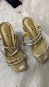 High heels wanita Ms 07 Terbaru / hak tahu 5 cm / Hak tahu tali mutiara / heels murah