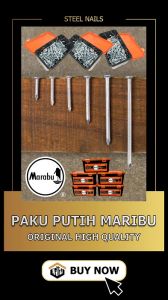Paku Beton Putih Marabu 1kg 1" 2" 3" 4" paku tembok 5cm