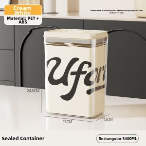 Moisture-proof Transparent Square Sealed Jar