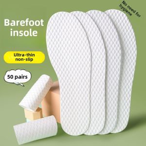 Ultra-Thin Breathable Wood Pulp Footbeds Womens Disposable Clog Shoes Insoles Sweat Absorbent Odor Control Summer Sandals