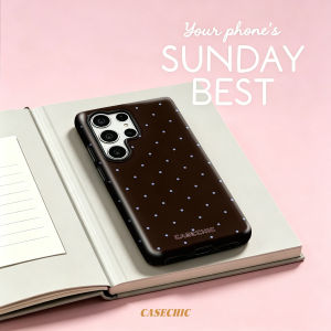 Potdemiel | Brown Blue Dot For Samsung Galaxy S26 S25 S24 A56 A36 Phone Case Double-Layer Protection Cover for Women Girl CaseChic