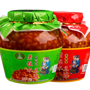 Authentic Guizhou Water Fermented Black Beans Original Spicy Cold Dish Topping Large Bottle Commercial Cooking Sour Spicy Beans