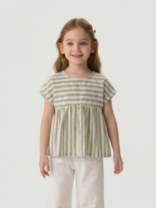 Marc&Janie | Breathable Linen Stripe Kids Top