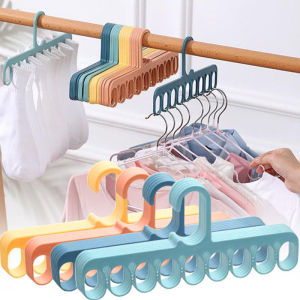 【Free Shipping】Multi-functional Eco-friendly 9 Holes Clothes Hanger Strong Bearing Clothes Storage Rack Holder Hook Home Organizers
