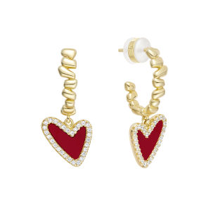 HEFANG Jewelry | Elegant Light Luxe Heart Earrings