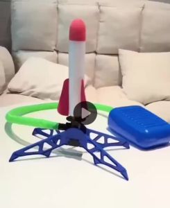Flashing flying Rocket Toy for Kids children outdoor sports game Rockets and Sturdy Launcher Stand