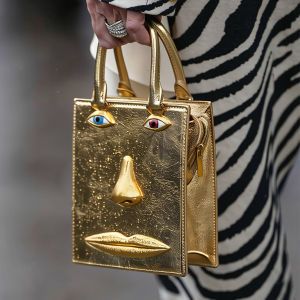 Fashion Gold Metal Face Pattern Women Handbags Designer Vintage Lady Evening Party Bag Luxury Pu Leather Shoulder Crossbody Bags