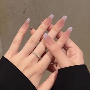 Taro Cheese Purple Gradient Sweet Xiaohongshu Best Selling Romantic Aura Handmade Wear Nail UV Nail Manicure