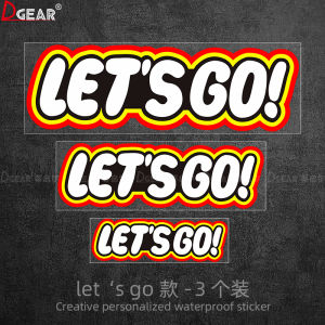 Reflective Decal Sticker for Car Motorcycle Personalized Text Funny Lets Go Electric Vehicle Decoration Scratch Protection