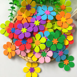 Stiker Dinding Foam EVA 3D Bunga Kelas Tk Rumah Handmade DIY Mainan Untuk Anak Belajar Dini