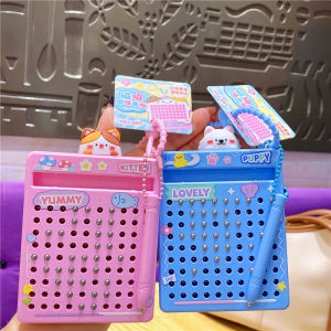 Cute Mini Cat Dog Eraser Keychain Bag Pendant Stress Relief Medium Size Magnetic Steel Ball Drawing Board Female Style