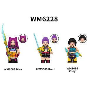 Demon Hunter Girl Group Minifigures Intersecting Battle Line Building Blocks