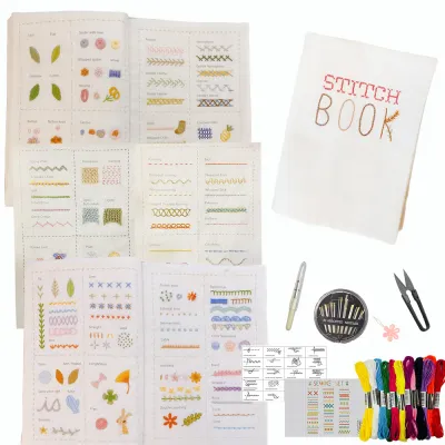 หนังสือเย็บปักถักร้อยสําหรับผู้เริ่มต้นหนังสือเย็บสร้างสรรค์ DIY เย็บหนังสือรูปแบบหนังสือชุดเย็บปักถักร้อย
