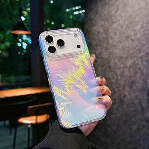 Color Coated Feather For Magsafe Phone Case For iPhone 18 17 16 15 14 13 12 Pro Max Magnetic Wireless Charge Shockproof Cover.