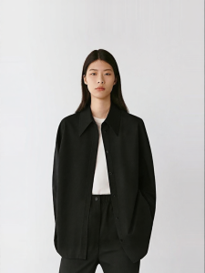 ICICLE | Fine Spun Wool Plain Weave Single Button Trench Coat