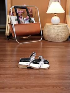Daphne | Crystal Bow Slip-on Beach Slippers